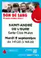 Don du sang St André 8 septembre